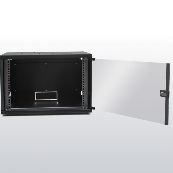 SOHO wall mount rack cabinet with compact enclosure design for 10-inch or 19-inch rack equipment
