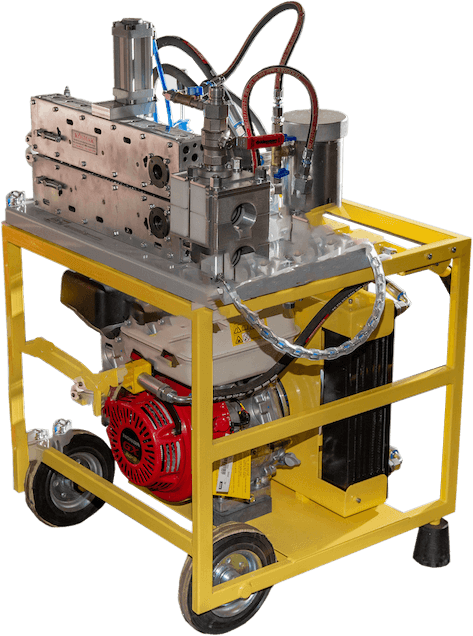 HidroFOK hydraulic cable blowing machine for 9 to 24 mm long-distance cable deployment