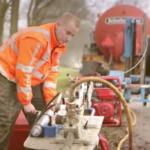 Cable blowing machine
