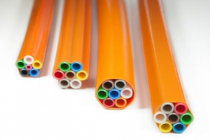 Micro-duct bundles in a round design