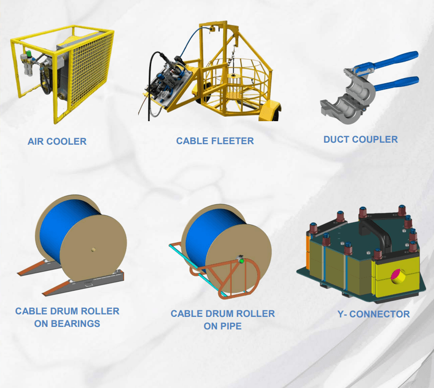 cable blowing machine accessories