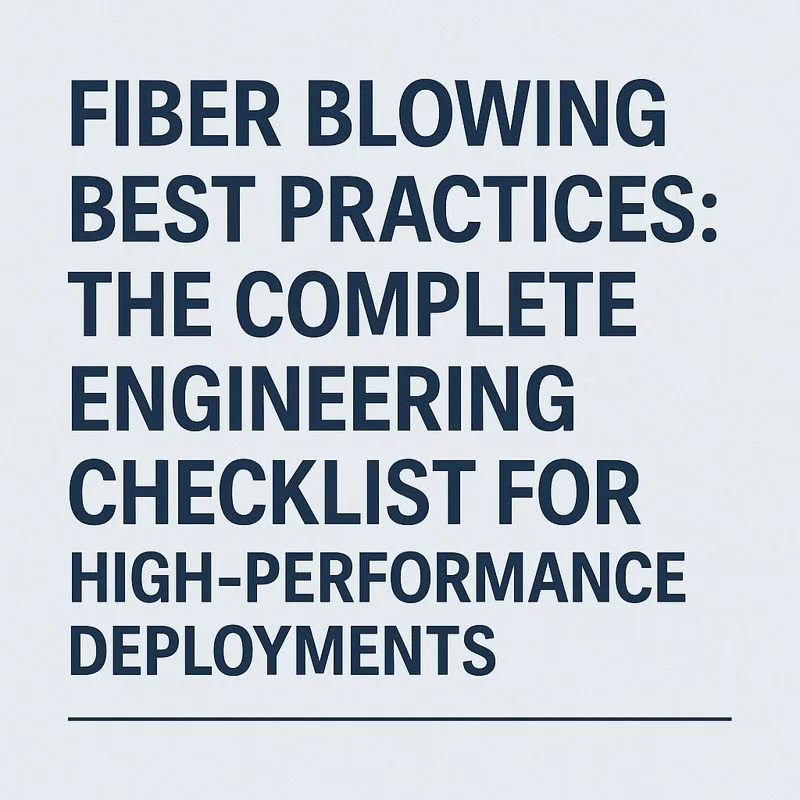 Fiber Blowing Best Practices The Complete Engineering Checklist for High-Performance Deployments