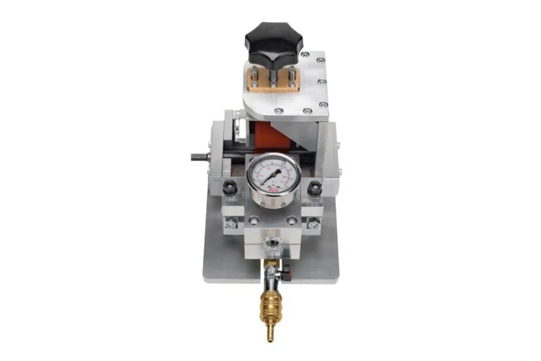 UPCOM DrillFOK with feed rollers and pressure gauge for compatible micro-cable installation