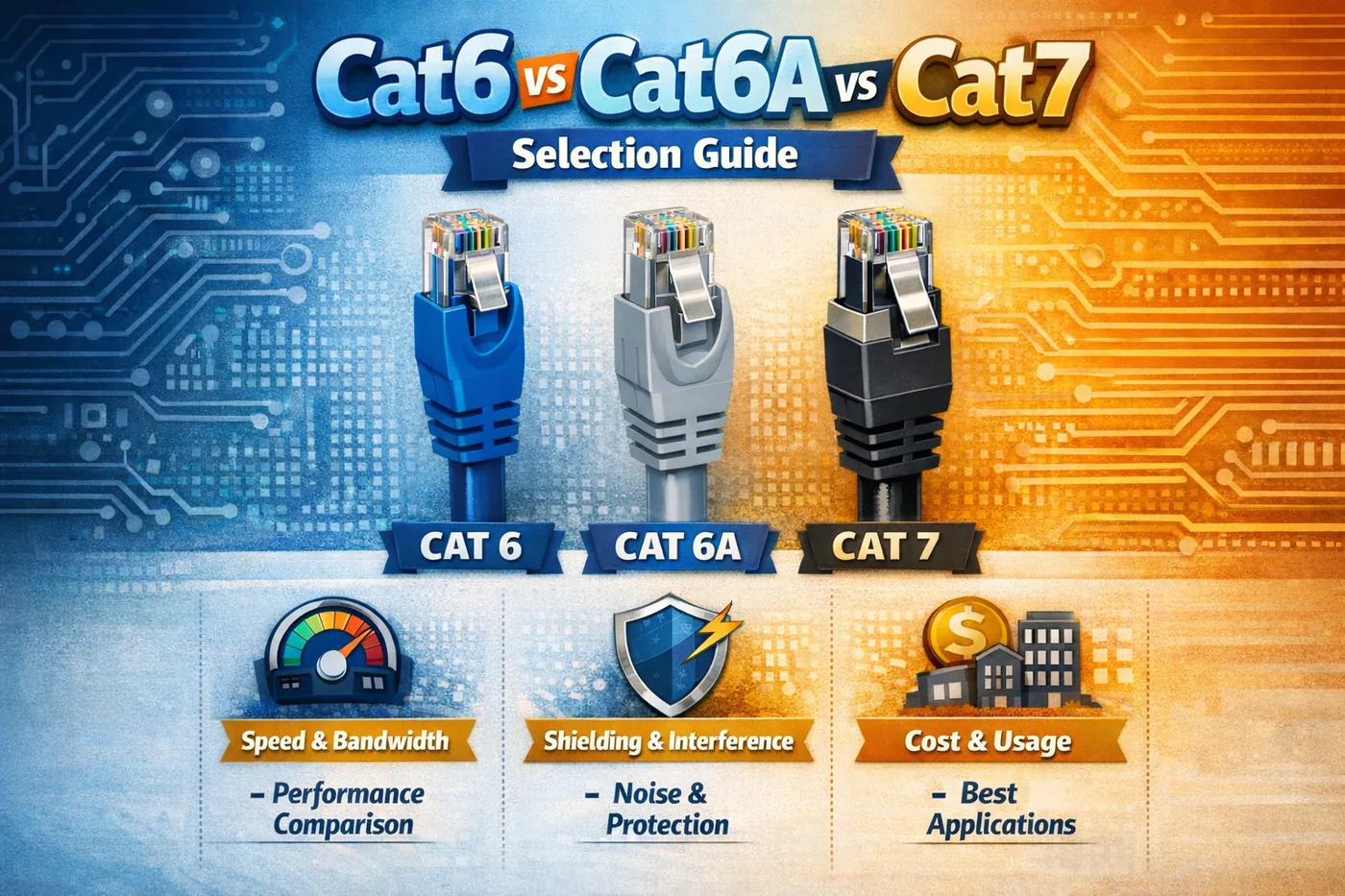 Cat6 vs Cat6A vs Cat 7 selection guide - upcom