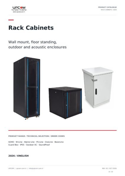 UPCOM Rack Cabinets Catalogue 2026 cover