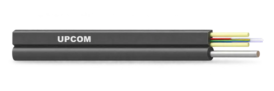 Aerial FTTH drop cable with messenger