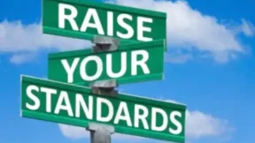 Standards-and-Compliances-scaled drawing showing sky and raise your standards words. all about fiber optic cable and cable blowing machine standards.