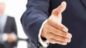 handshake photo after fiber optic cable and cable blowing machine agreement.